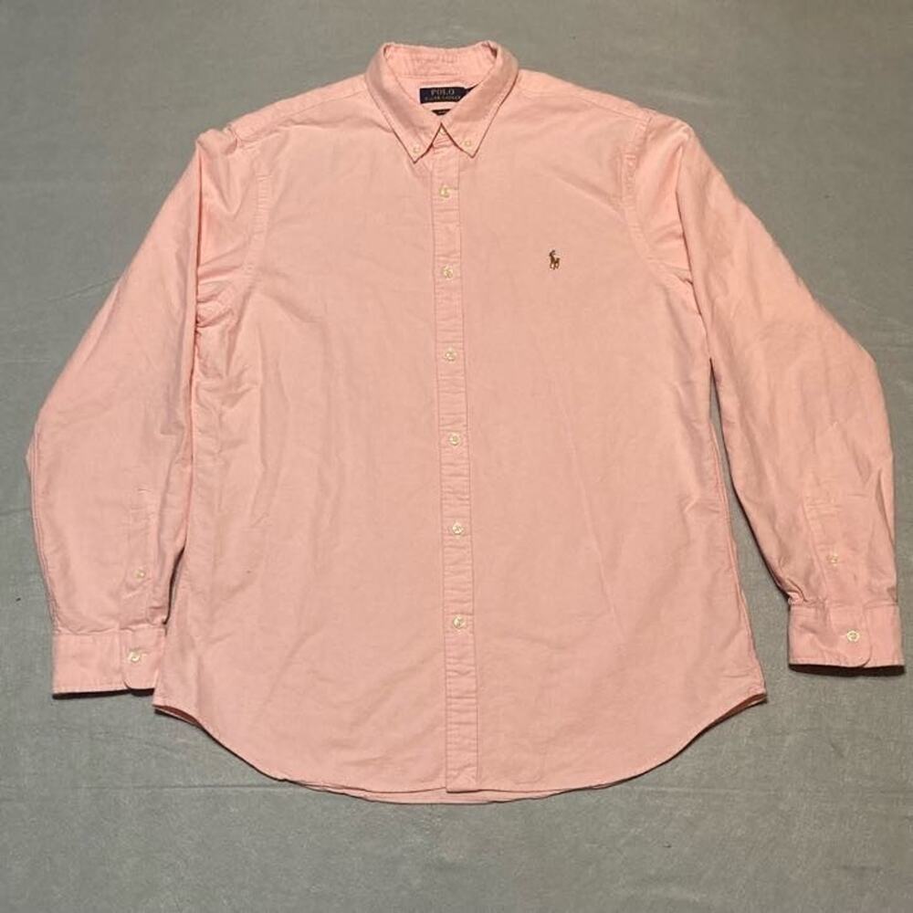 Polo Ralph Lauren Oxford Shirt Mens XL Slim Fit Pink Preppy